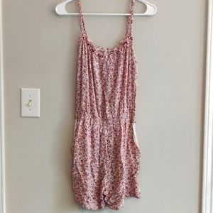 Unknown brand floral jumpsuit, size - small, white colour